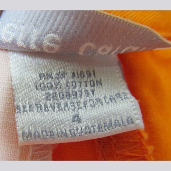 Ladies Pierre Cardin Orange Shorts Size 4 New! - Picture 4 of 5